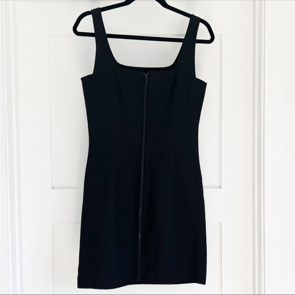 Rag and Bone zippered black mini dress